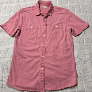 Faherty Short-Sleeve Button-Down Shirt in Dusty Rose